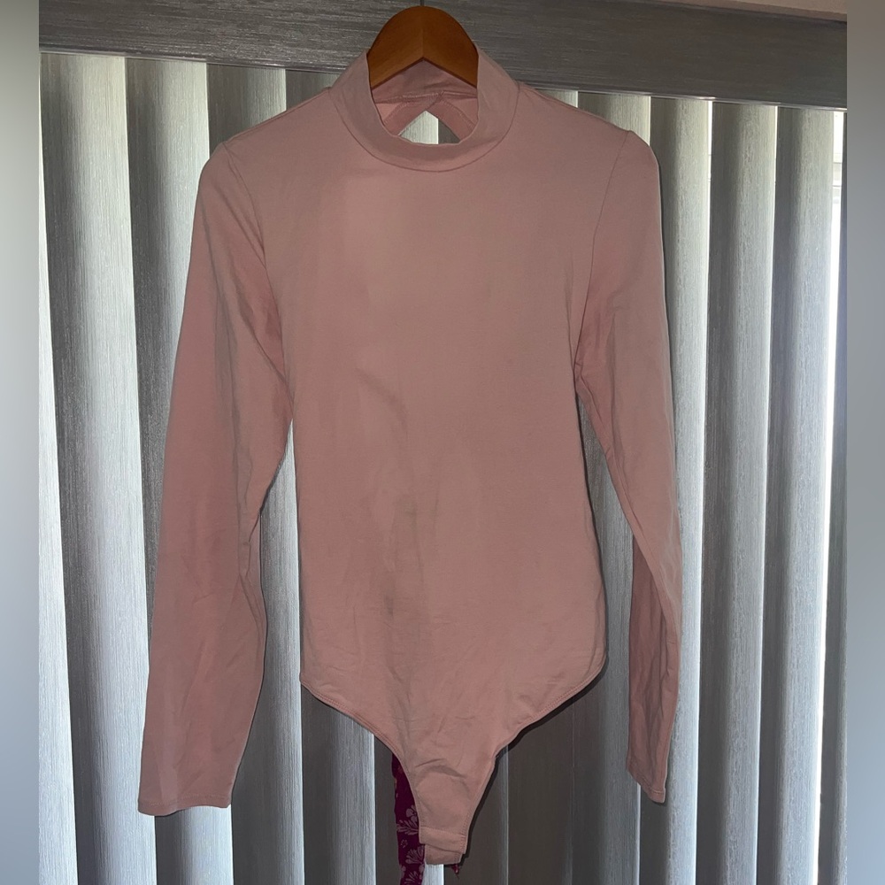 Intimately by Free People Long Sleeve Pink Bodysuit